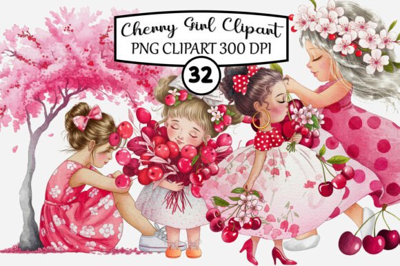 Download Whimsical Cherry Girl Clipart - Cherry girl Collection
