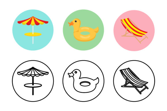 Download Swimming Pool Umbrella Icon Bundle - Swimming pool Collection