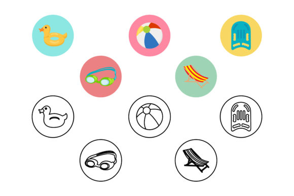 Download Swimming Pool Fill Outline 1 Icon Bundle - Swimming pool Collection