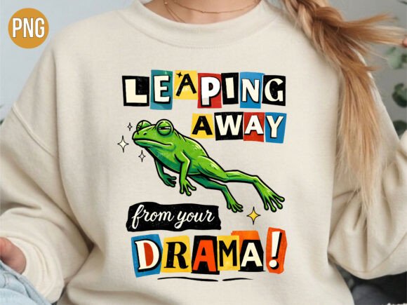 Download Funny Leaping Frog Graphic PNG Shirt - Frog graphic Collection
