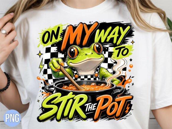 Download Stir the Pot Frog Graphic PNG Shirt - Frog graphic Collection