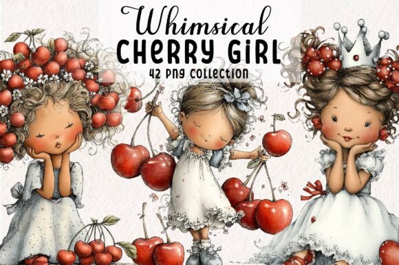 Download Whimsical Cherry Girl Clipart - Cherry girl Collection