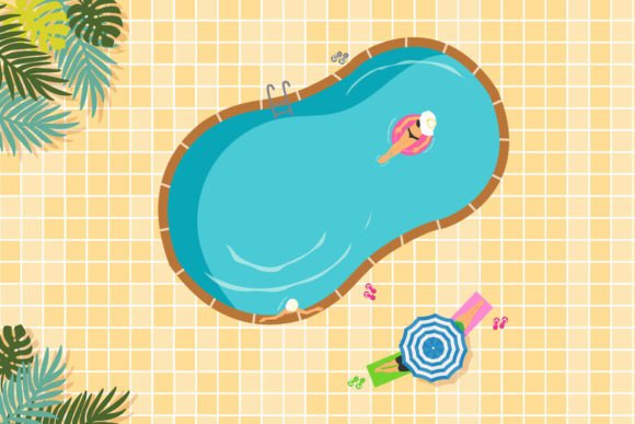 Download Swimming Pool Vector Top View - Swimming pool Collection