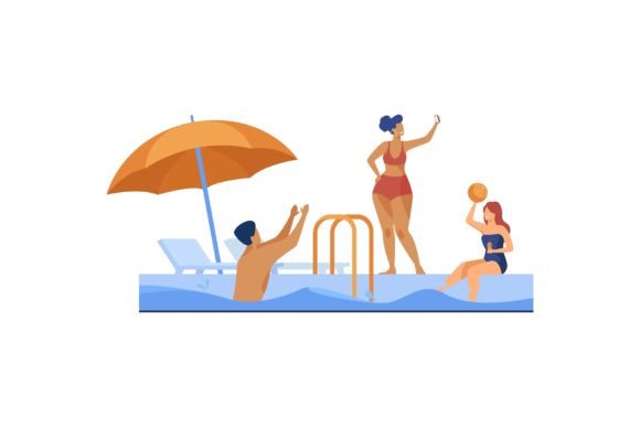 Download Happy People Enjoying Swimming Pool Part - Swimming pool Collection