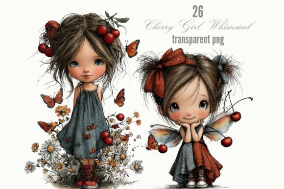 Download Cherry Girl Whimsical Clipart - Cherry girl Collection