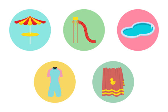 Download Swimming Pool Slide Outline Icon Bundle - Swimming pool Collection