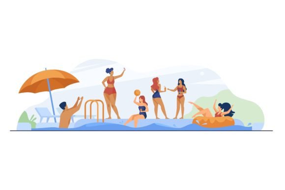 Download Happy People Enjoying Swimming Pool Part - Swimming pool Collection